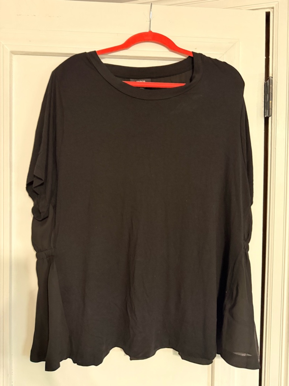 Alfani Black Short-Sleeve Swing Top